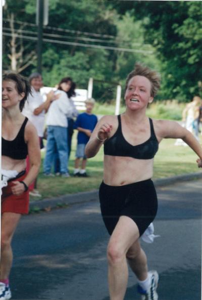 Tracy Turn Pushing for the Finish Line